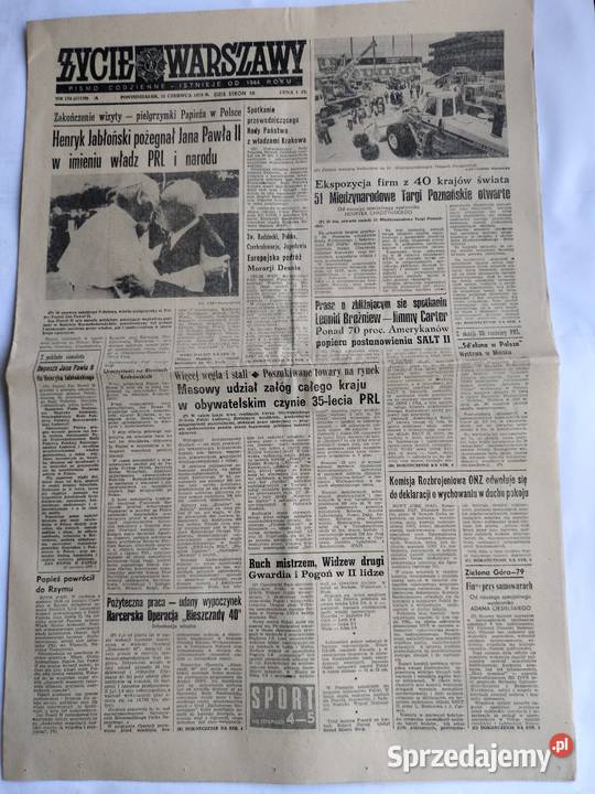 Życie Warszawy z 1979r i z 1981r pismo codzienne Gdynia