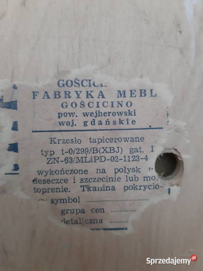 Rarytas Krzesło model 299 XBJ Bumerang lata 60 76cm Ciechocinek sprzedam