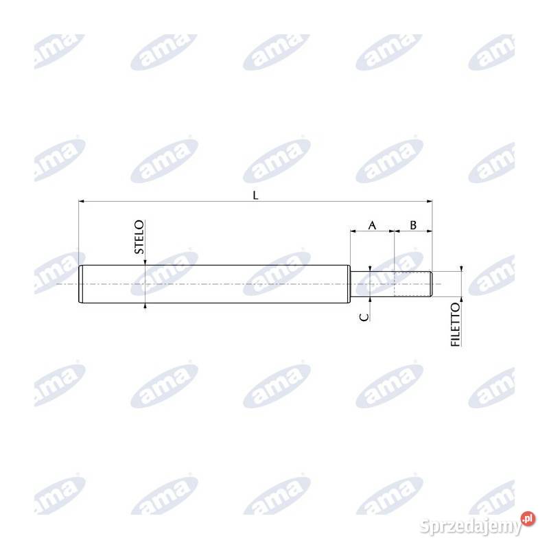Tłoczysko do siłownika 34820060 0BC3520 Kamionna