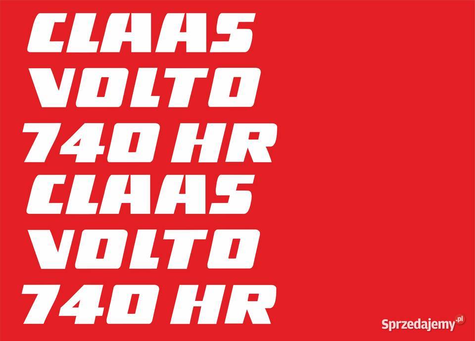 Naklejki claas volto 740 hr zamienniki Bydgoszcz