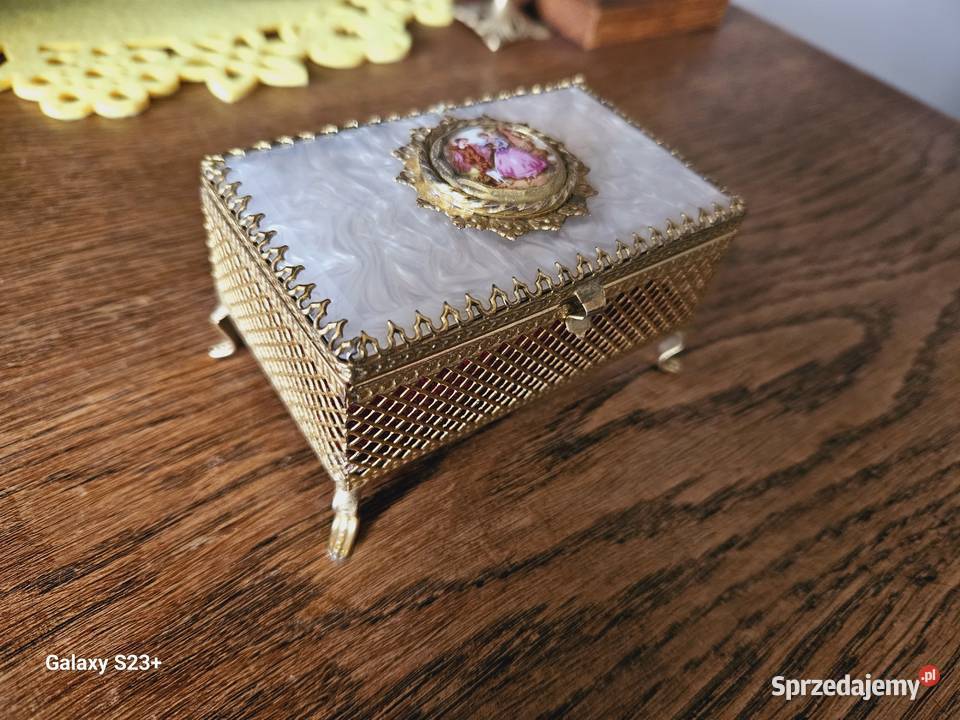 Szkatułka Francja piękna stara unikatowa retro Piastów