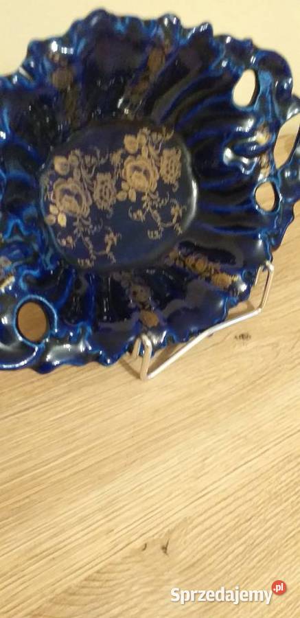 Kobalt 100 porcelanowa patera prl Przedbórz sprzedam