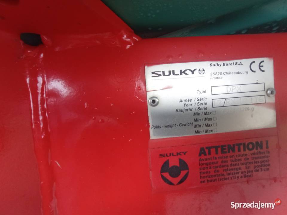 Rozsiewacz Sulky DPX 18 2012r Rozsiewacze nawozów sprzedam