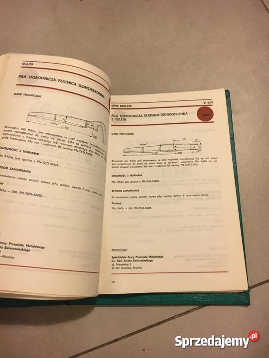 Unikatowy Katalog Narzędzi PRL 1979 Obróbka Ostrów Wielkopolski