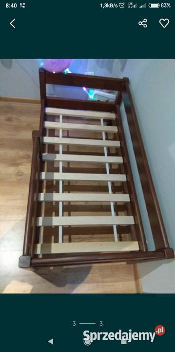 Łóżko dziecka 127x67 lite drewno stan Zielonka