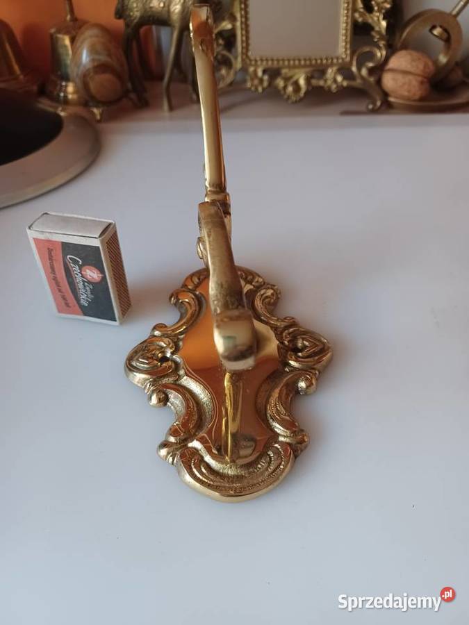 Duży stylowy mosiężny wieszak Poznań