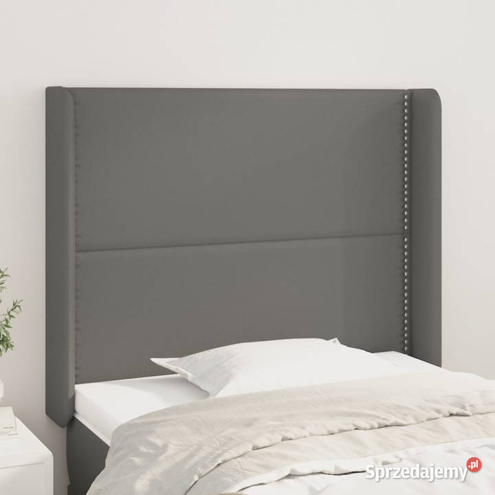 Zagłówek uszak szary 103x16x118128 sztuczna mazowieckie