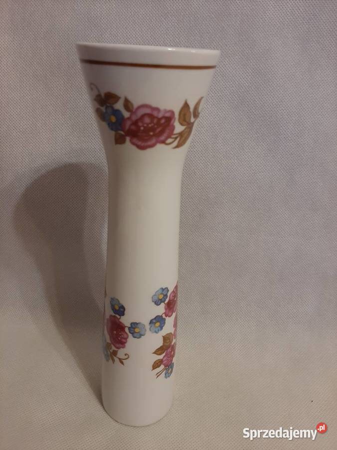 Piękny porcelanowy wazon sygnowany kujawsko-pomorskie