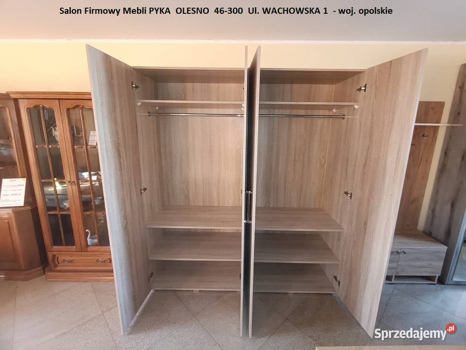 Nowa Szafa 200 4 drzwiowa Dąb Sonoma OUTLET30 Olesno