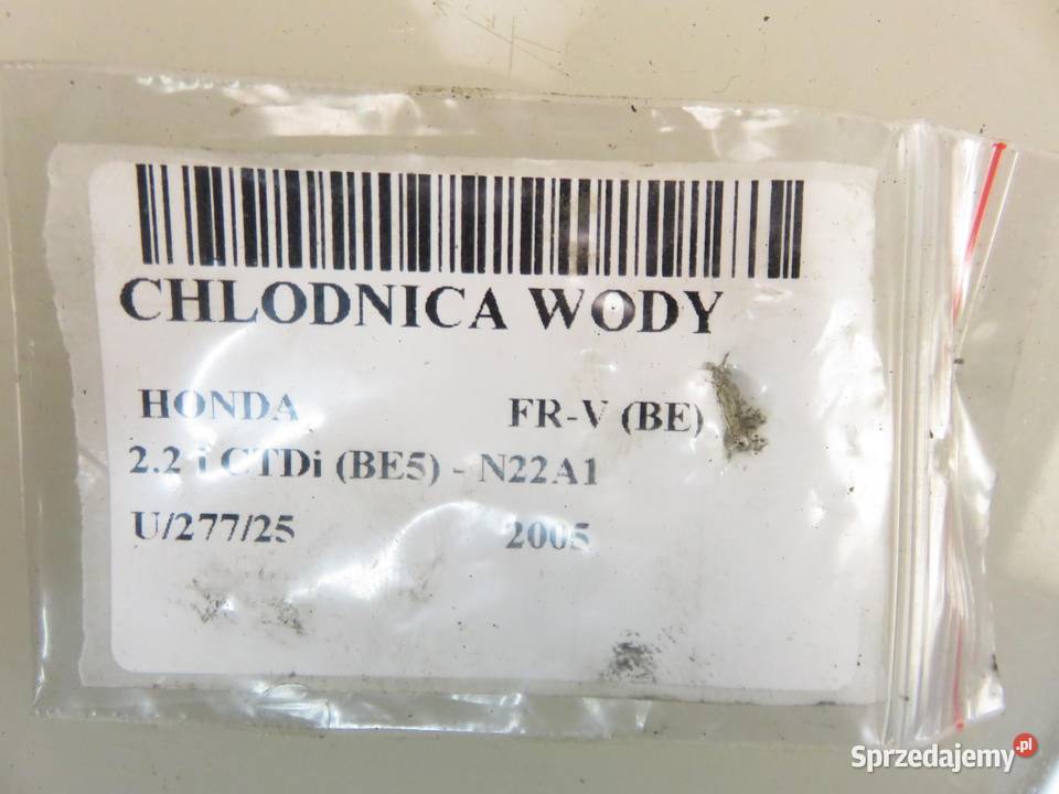 CHŁODNICA WODY HONDA FRV 22 i CTDi sprzedam