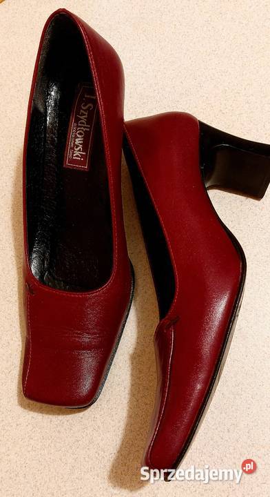 Czółenka pantofle 37 skóra bordo Warszawa