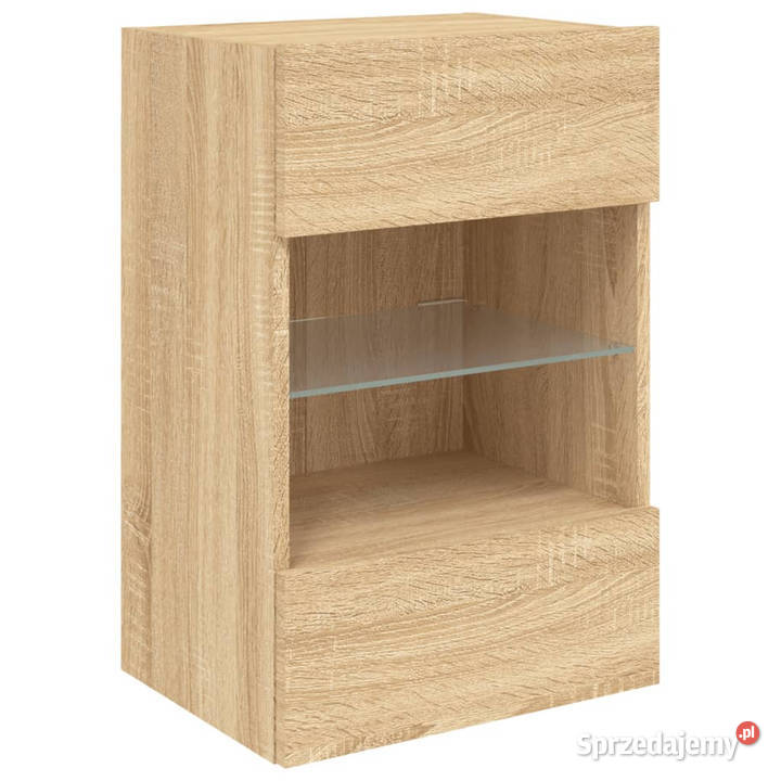 Ścienna szafka TV z LED dąb sonoma 40x30x605 Warszawa sprzedam
