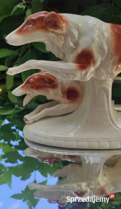 Charty rosyjskie Sitzendorf figura porcelanowa Pabianice