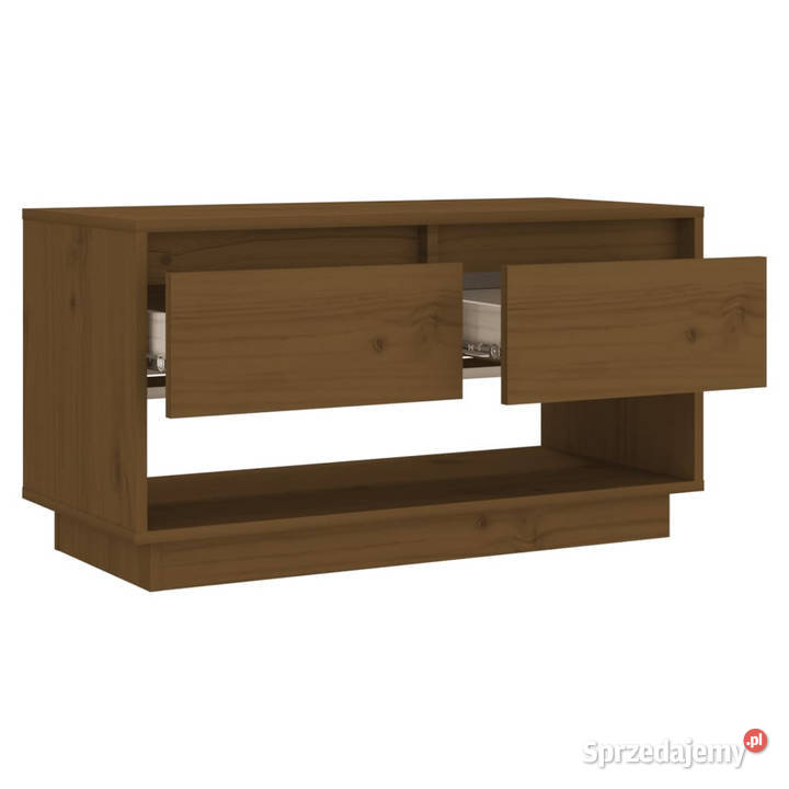 Szafka pod TV miodowy brąz 74x34x40 lite drewno Warszawa