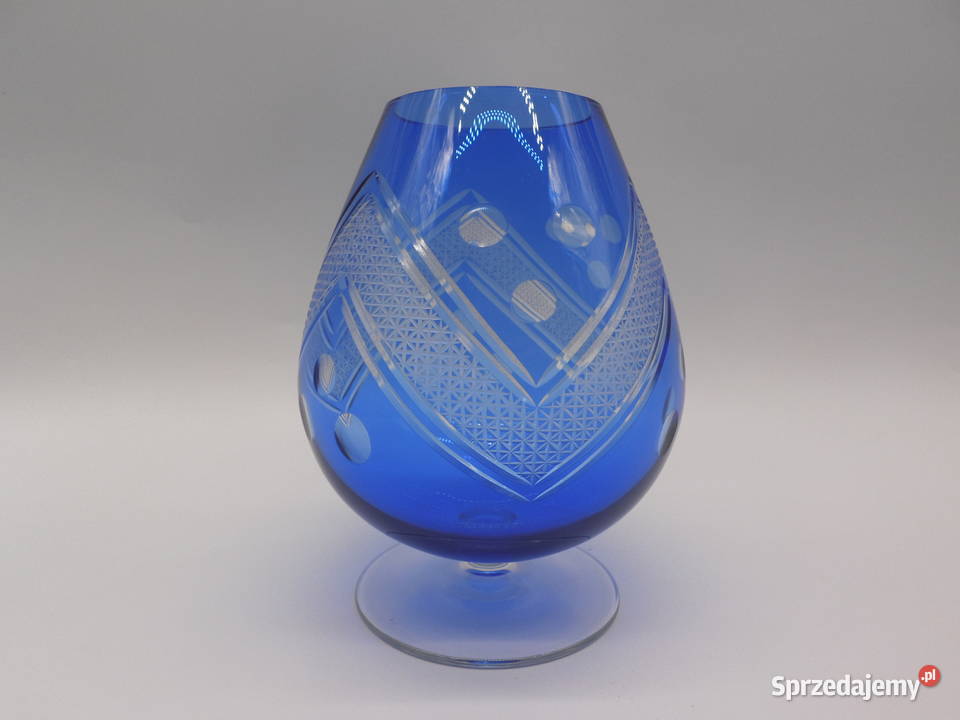 Stary Kryształowy Puchar Wielki Kielich Porcelana i szkło Raszków