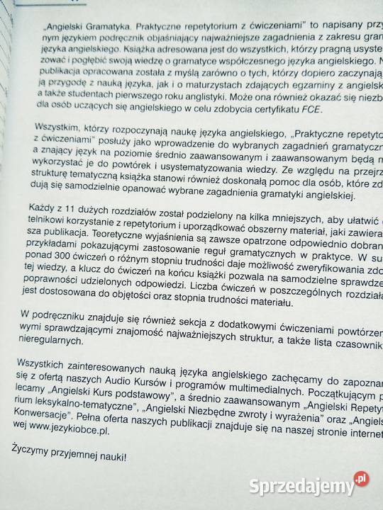 Gramatyka języka angielskiego książki outlet Warszawa sprzedam