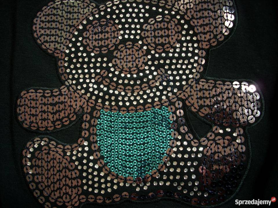 NOWA Czarna bluzka MIŚ Cekiny S M Rozmiar 36(S) Nowy Sącz