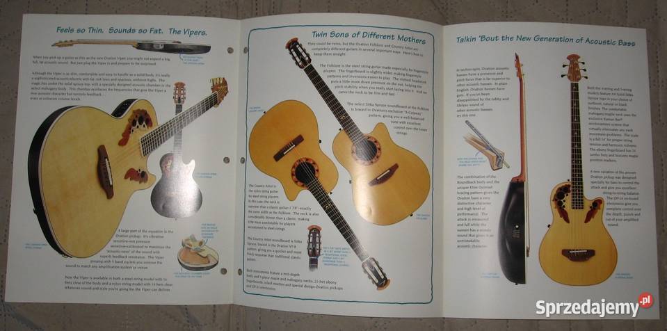 Ovation Specialty Acoustic Models katalog gitar Gitary i akcesoria Kępice