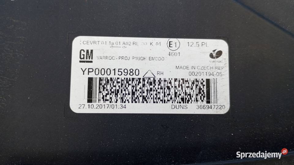 IGŁA LAMPA PRAWY PRZÓD FULL LED EU OPEL wielkopolskie Nowy Tomyśl