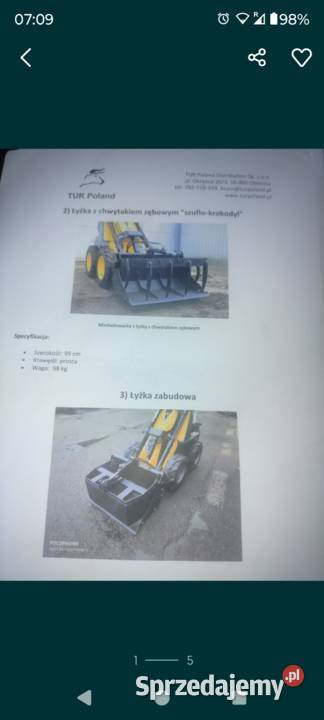 Sprzedam mini ładowarke tur poland n520 Sejny