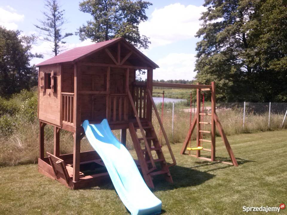 Domek ogrodowy dzieci plac zabaw zjeżdżalnia Meble ogrodowe Biała Rawska