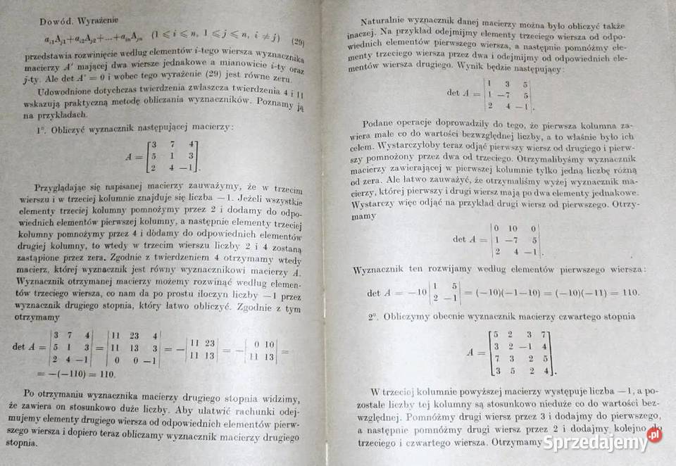 Elementy algebry liniowej Józef Janikowski lubelskie Chełm