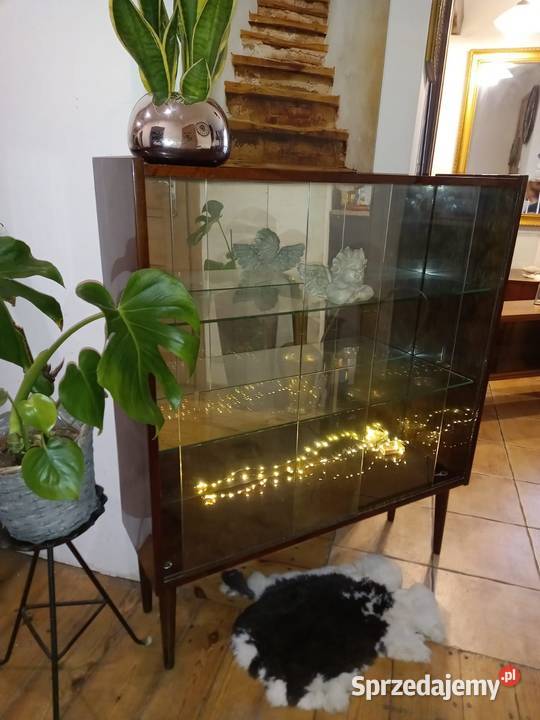 Witryna ptl gablota fornir retro Gdańsk