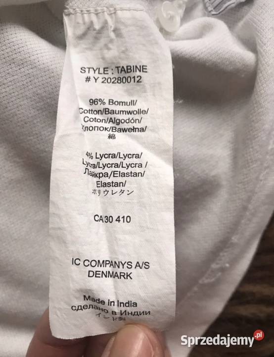 Białe polo Cottonfield z okrągłym kołnierzykiem krótki Warszawa sprzedam