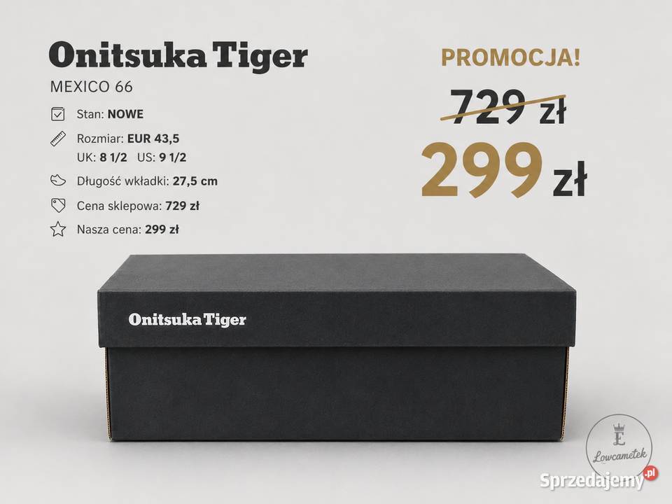 Onitsuka Tiger Mexico 66 rozmiar 435 czarne Sportowe sprzedam