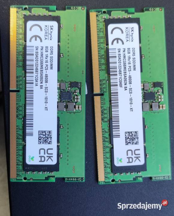 Pamięć RAM DDR5 SK Hynix 16GB 2x8GB 4800MHz Nowy Sącz
