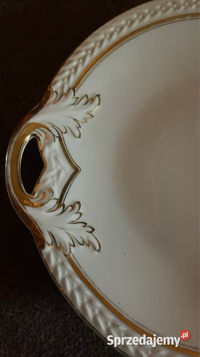 Secesyjna patera na ciasto wyprodukowana Carl Gdańsk