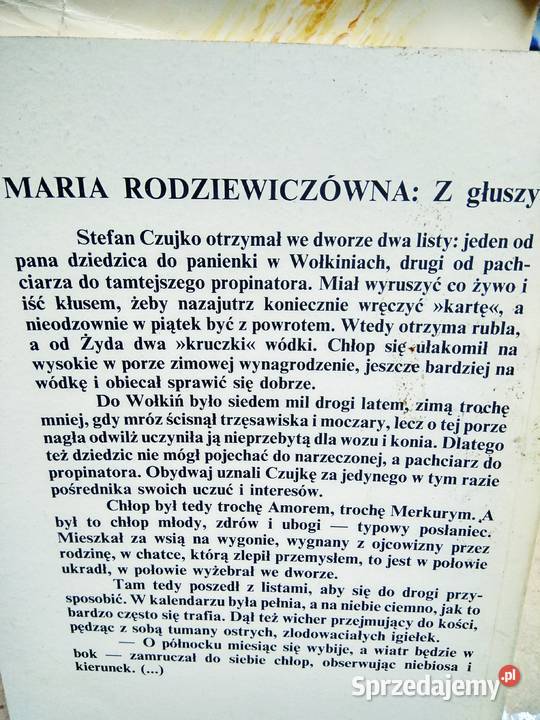 Rodziewiczówna Z głuszy książki outlet używane mazowieckie Warszawa