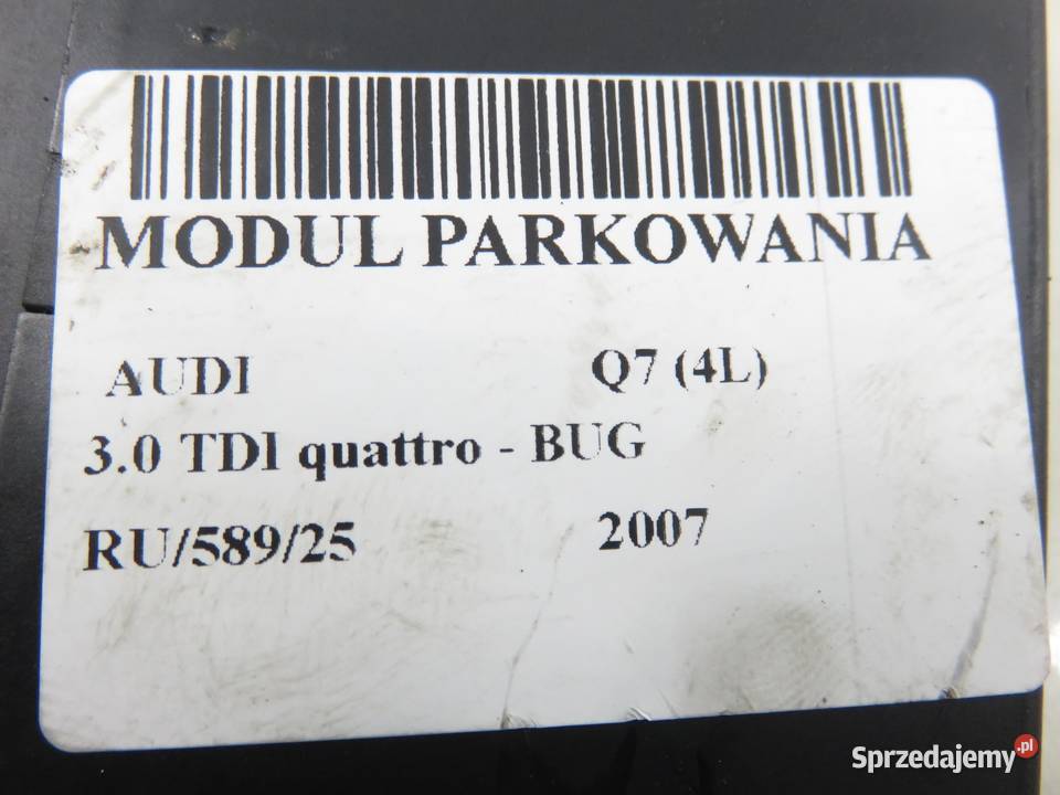 MODUŁ PDC AUDI Q7 4L 4F0919283F Układ elektryczny, zapłon