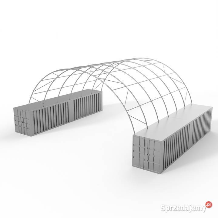 Zadaszenie kontenerowe 10x6m PVC 750gm2 Wrocław