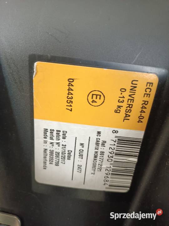 Fotelik samochodowy MaxiCosi 013 baza ISOFIX Kraków