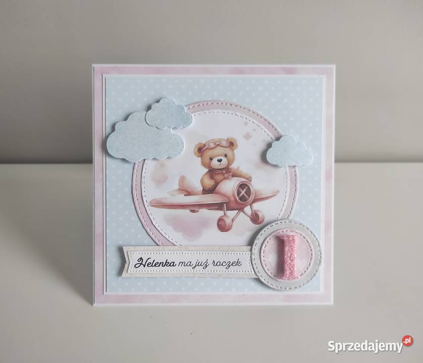 Kartka ręcznie robiona personalizowana urodziny Łódź