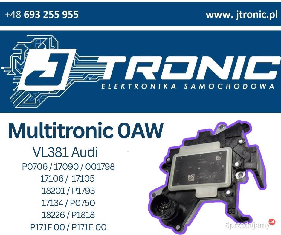 Naprawa sterownika Multitronic Audi 0AW927156G łódzkie Wieluń