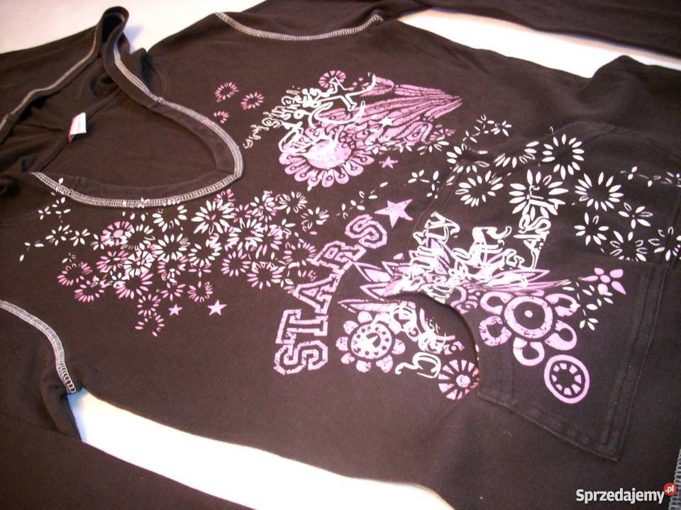 BLUZA z kapturem j nowa nadruk M L Nowy Sącz
