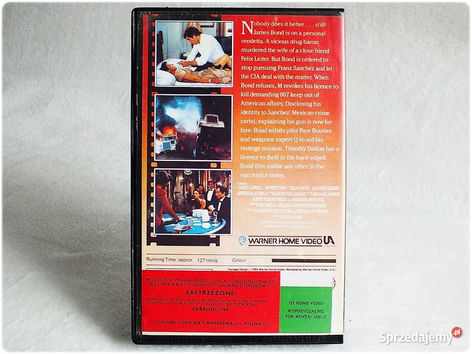 Kaseta VHS Film James Bond 007 Licencja na VHS