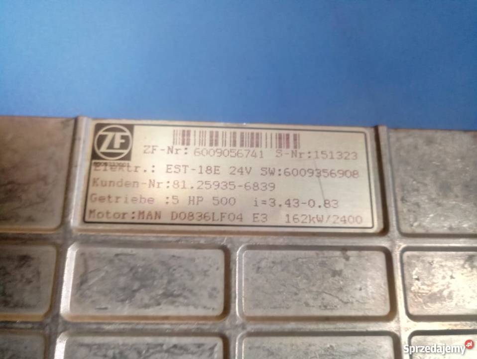 STEROWNIK SKRZYNI BIEGÓW KOMPUTER ZF 5 HP 500 Rzędowice