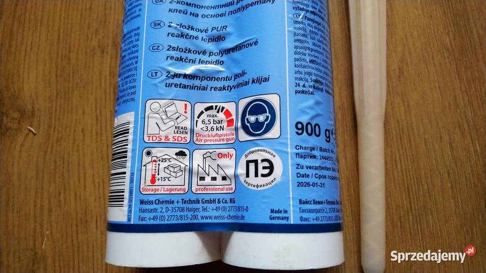 Klej COSMO PU 200280 WEISS śląskie sprzedam