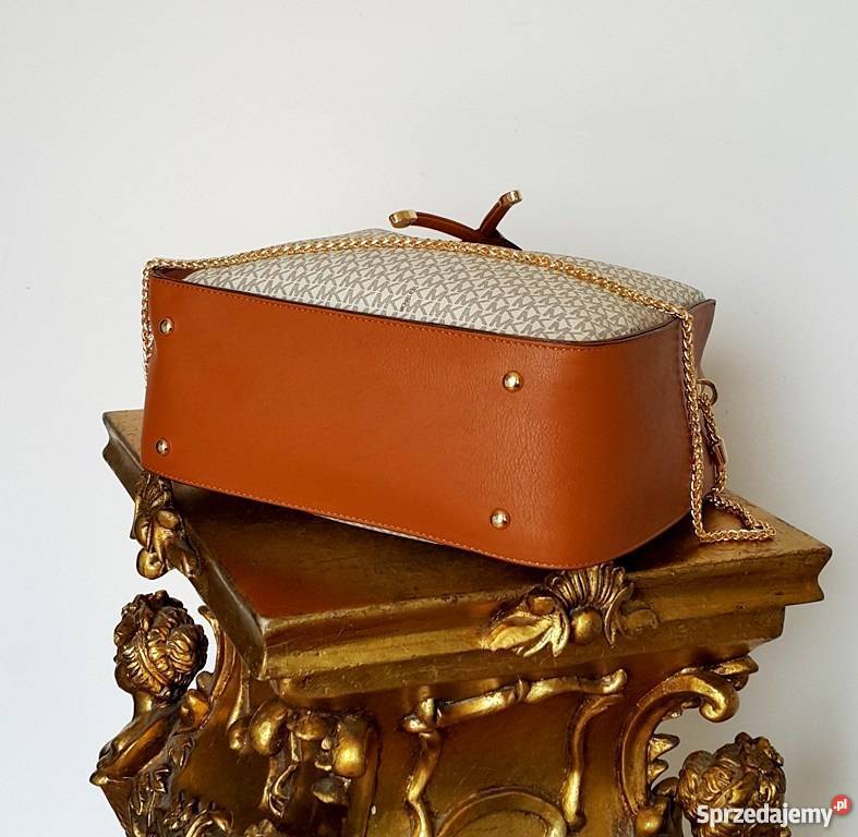 MICHAEL KORS TOREBKA MK MONOGRAM ŁAŃCUSZKI ECRU Bydgoszcz