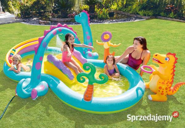 Wodny plac zabaw Dinoland zjeżdżalnia INTEX wielkopolskie Poznań sprzedam
