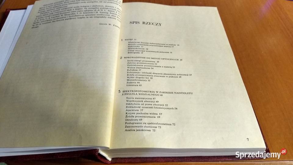 Metody instrumentalne w analizie chemicznej Gdańsk sprzedam