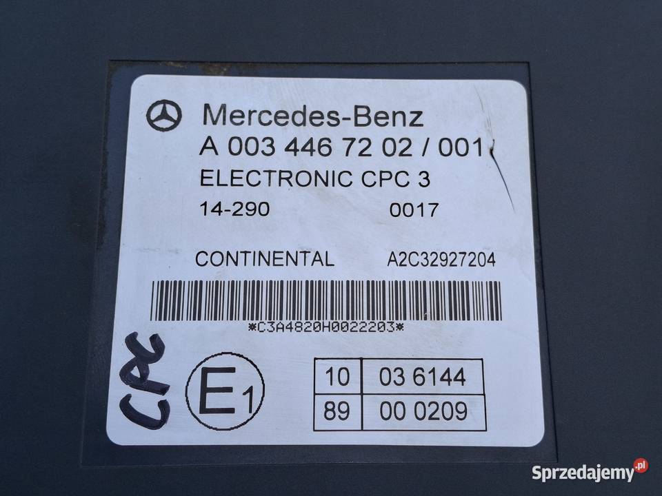 MERCEDES ACTROS MP4 MODUŁ STEROWNIK CPC3 ciężarowe Komputery Bieleń