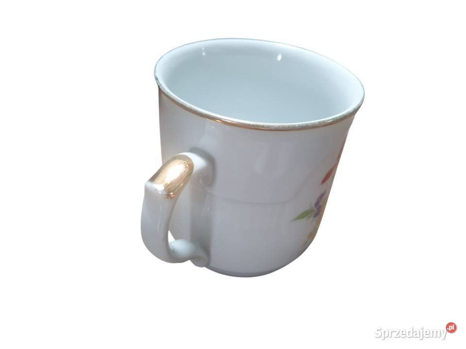 Stary porcelanowy kubek Ddeek Dziadek sygna Thun śląskie