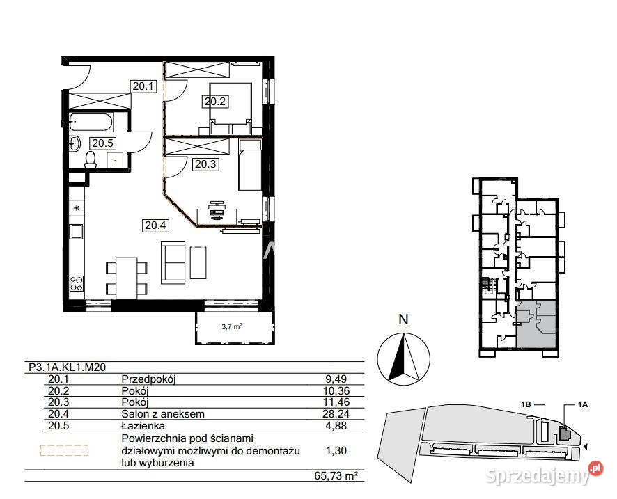 Sprzedaż mieszkania 6431 metrów 3 pokojowe sprzedam