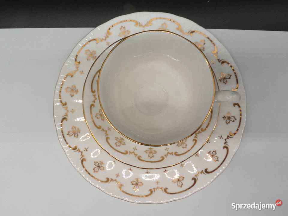 Zestaw śniadaniowy trio Royal Osborne Bone China Raszków