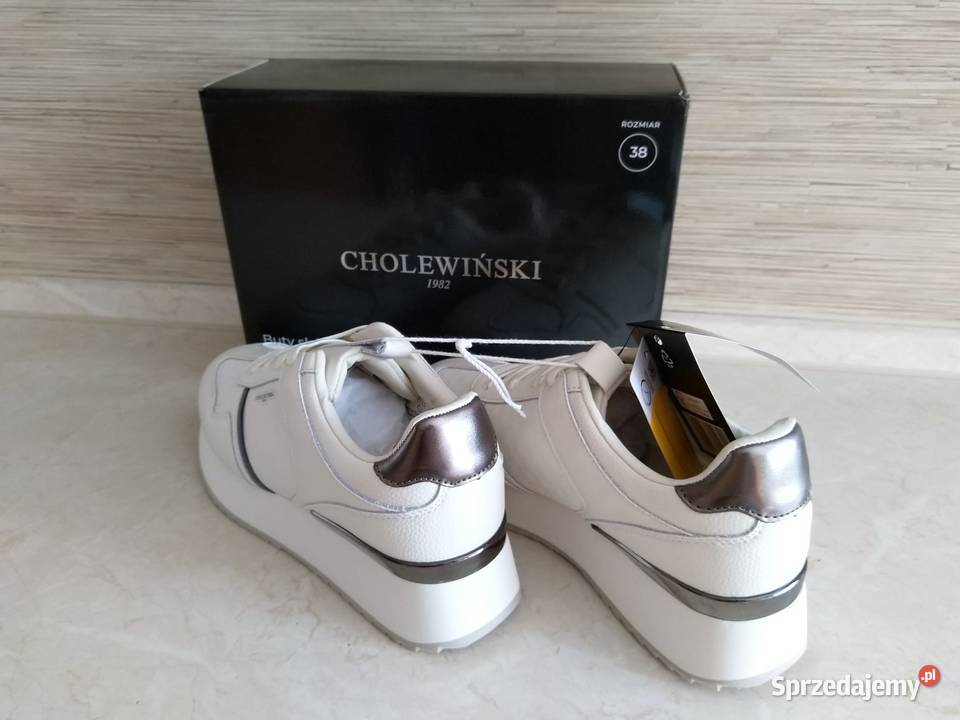 NOWE Damskie buty skórzane sznurowane wiązane