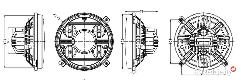 Lampa przednia okrągła Massey Ferguson FENDT Żabno